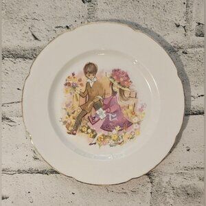 Vintage Royal Grafton Saucer Boy & Girl in Field.